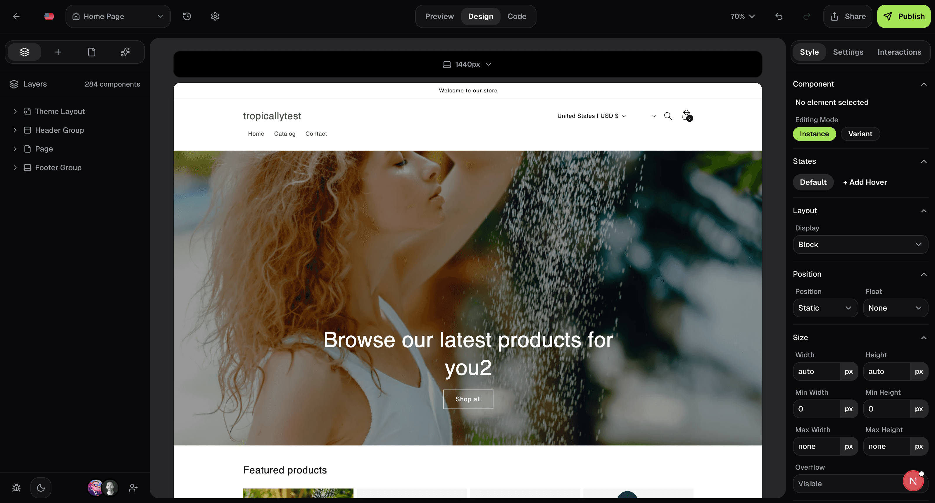 Ocean database interface